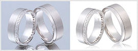 Silver bracelet retouching for girls