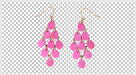 Earring image background cut out to transparent