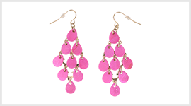 earring with white background cut out using clipping path