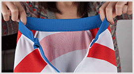 Sport t-shirt neck part for image manipulation