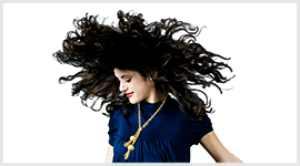 Amazing girls curly hair with white background using photoshop image masking