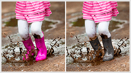 Baby boots product images color switching pink to black