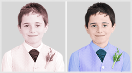 Formal boy old image color restoration by Image Cut Out Store