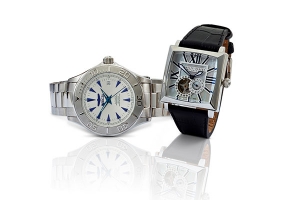 Men's watches perfect photo composition with white background and shadow effects