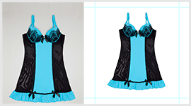 Women night dress e-commerce image optimization with white background